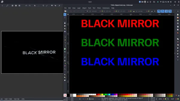 working in inkscape with a refernce screenshot open