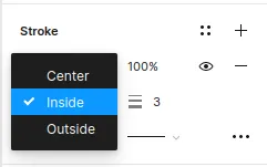 stroke panel in figma design tool