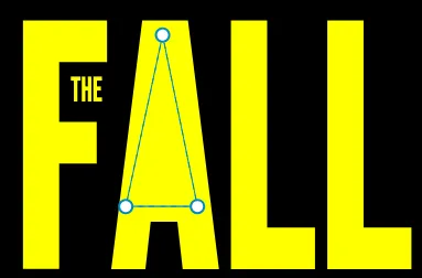 outline of the clip path for pseudo-element that is covering the counter of the letter A.