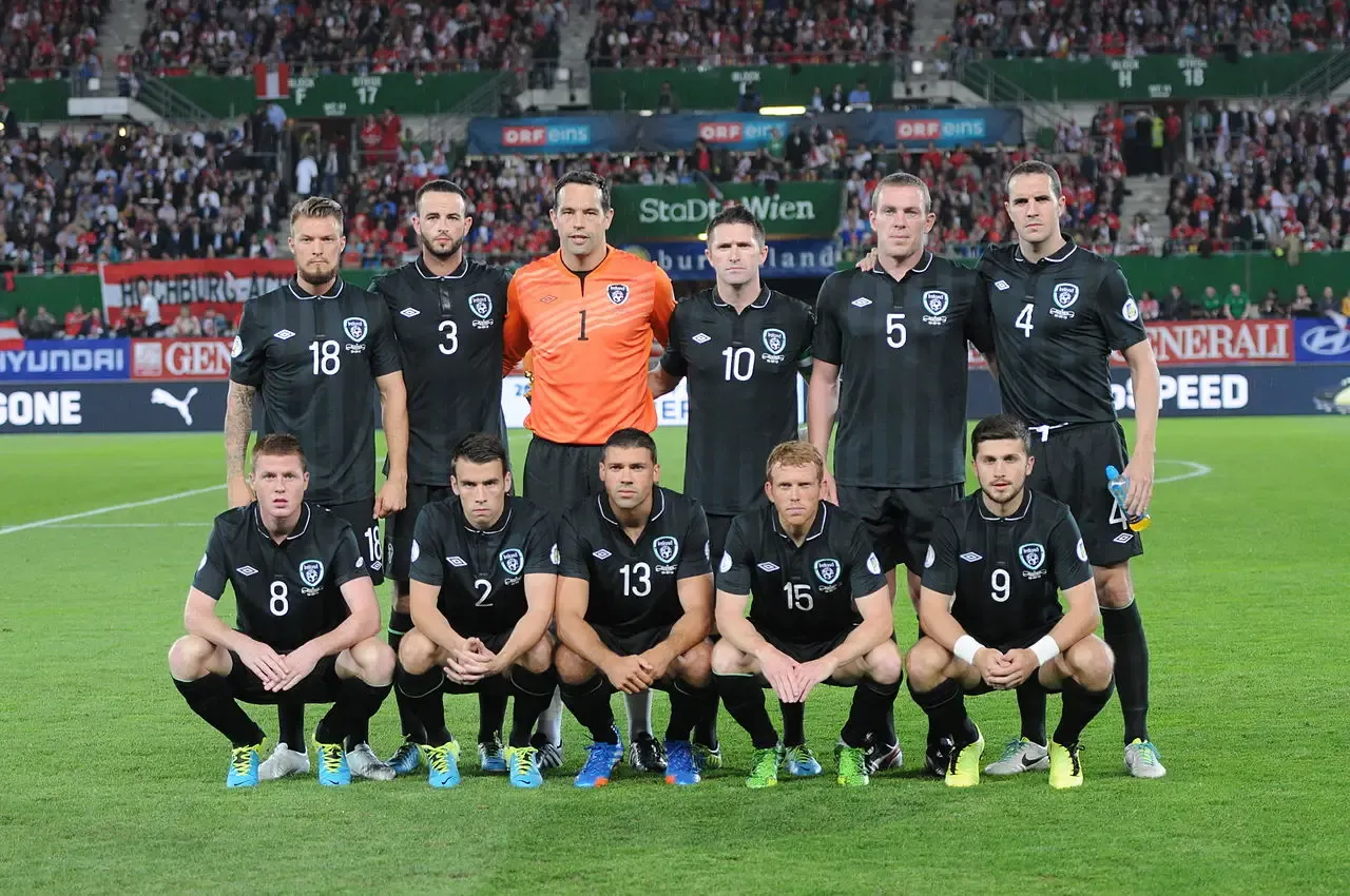 The Republic of Ireland national football team taken before the FIFA World Cup qualification 2014 match against Austria on 2013-09-10