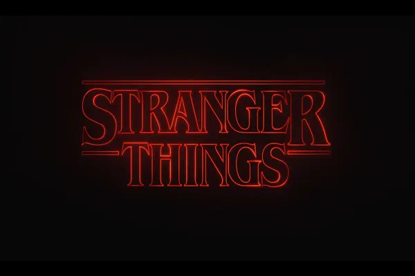 A screenshot of the original Stranger Things title