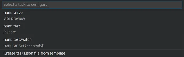configure task command