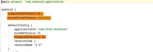 android gradle build update