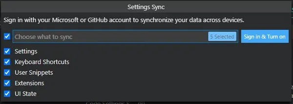 sync initialisation option