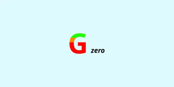 The text 'G zero' is in a large font. The G has orange-reddish gradient similar to the Google logo.