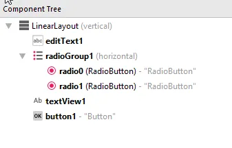 component tree