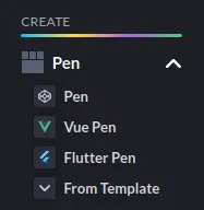 create pen menu