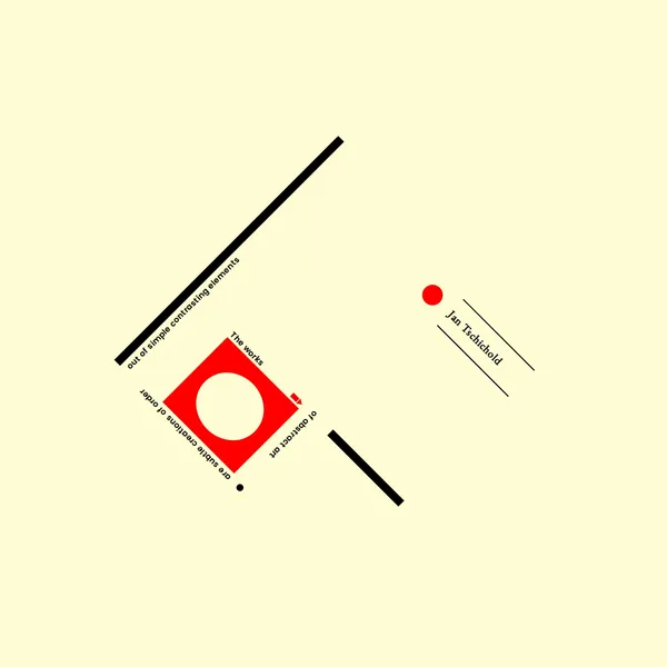 An abstract typographic layout by Jan Tschichold