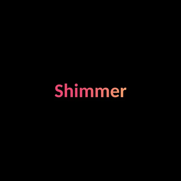 The word Shimmer has a yellow-pink gradient