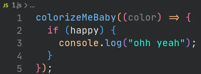 bracket colorization example