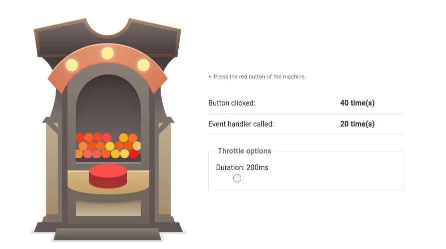 ball machine to demonstrate concept of throttling
